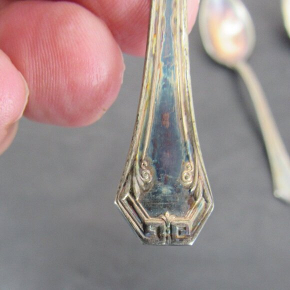 Reed & Barton Pompeian Greek Key & Scrollwork Design Jam/Jelly Spoon Lot of 4 - Picture 11 of 12